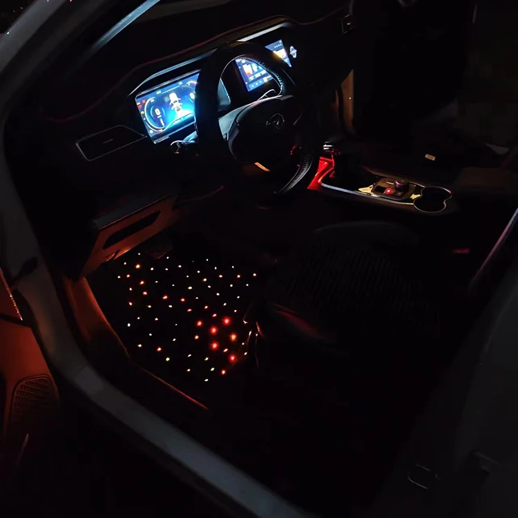 Fiber optic universal car floor mats Starlight car mats Luminescence floor for