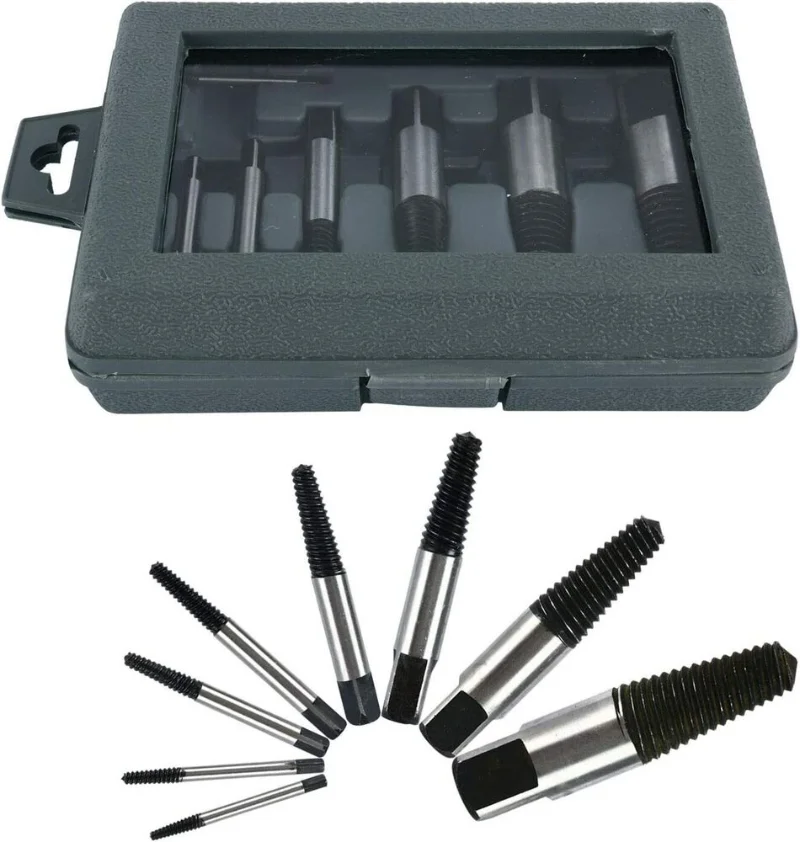 8pcs Easy Out Screw Extractor Drill Bit Damaged Screw Broken Bolt Water Pipe Remover Tool Kit Remover Center Drill 8pcs easy out screw extractor drill bit damaged screw broken bolt water pipe remover tool kit remover center drill