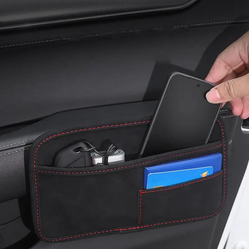 Organizer per Console Auto, Borsa Portaoggetti Adesiva Multiuso, Soluzione di Stoccaggio per Interni Auto, Ideale per Viaggi e Pendolarismo - Image 2