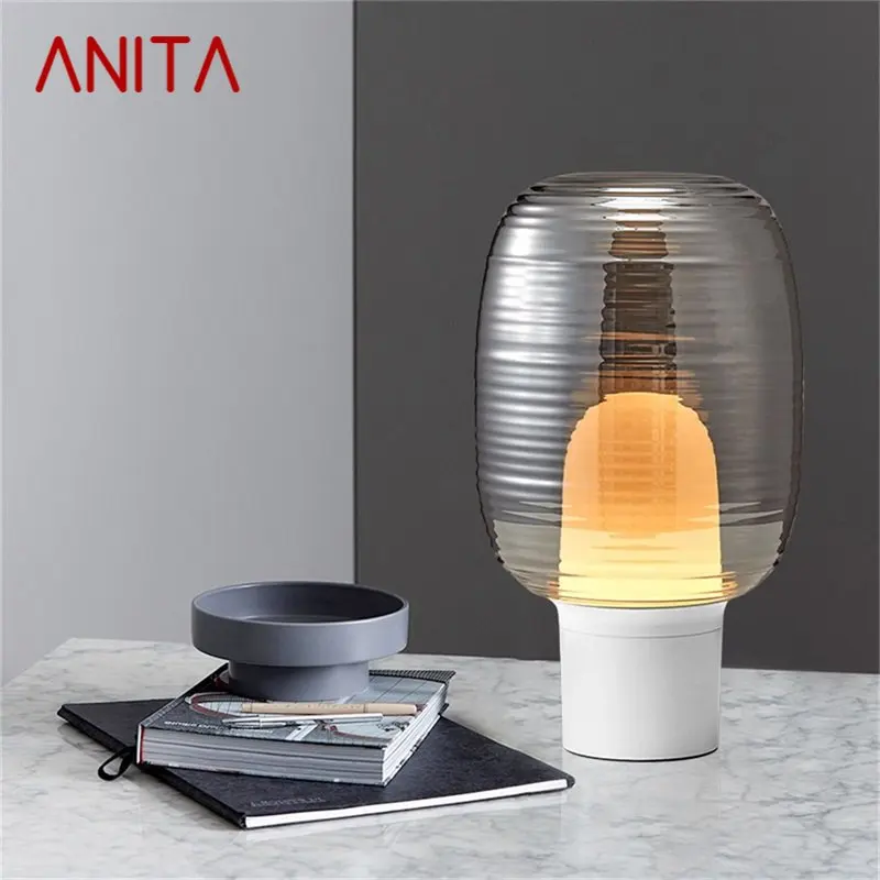 

ANITA Nordic Table Lamp Modern Creative LED Desk Light Decorative for Home Bedside Bedroom