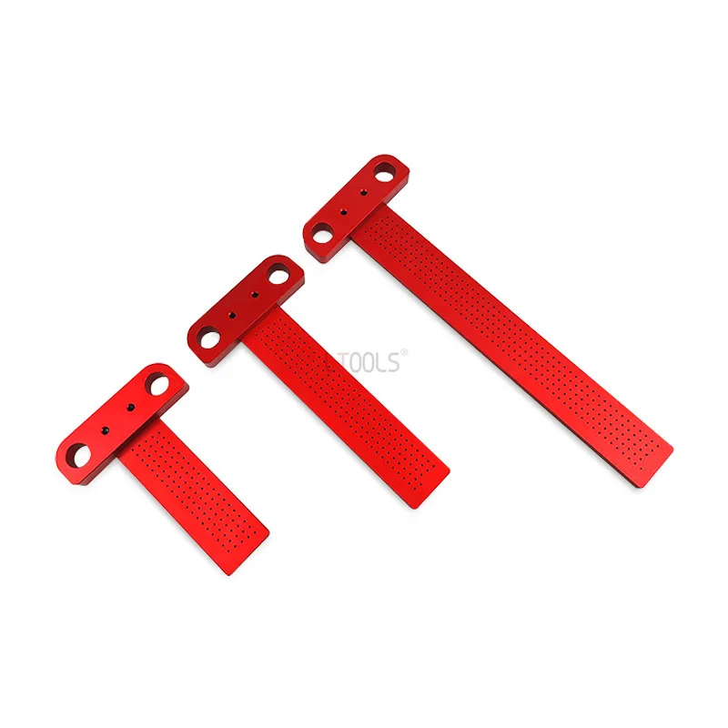 T Hole Ruler Woodworking Marking Auxiliary Tool Aluminium Alloy T-shaped Ruler Woodworking Marking Positioning Home Decoration