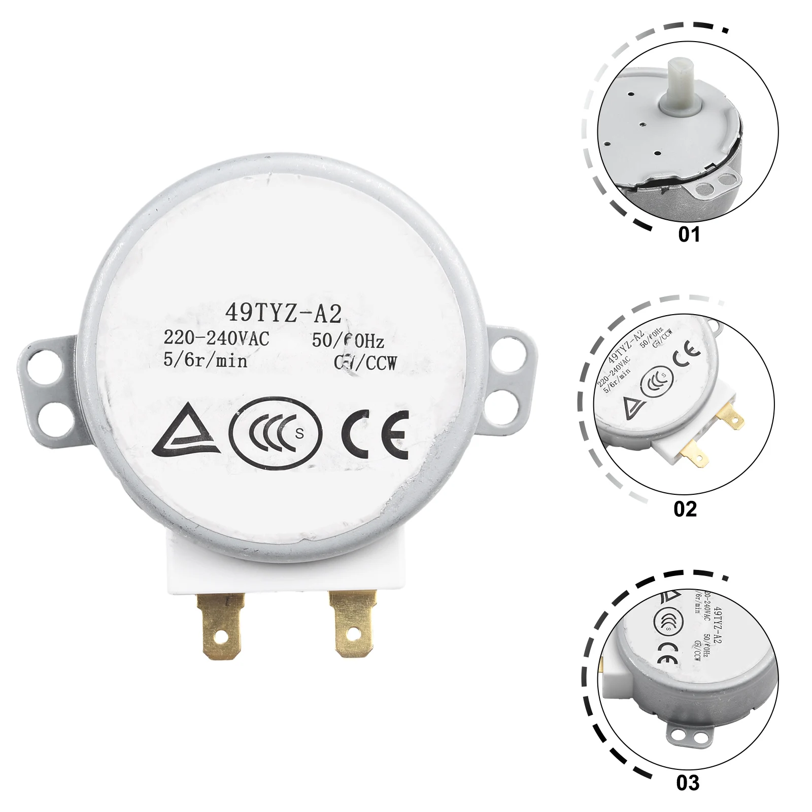 1pcs DC 36V Microwave Oven TYJ50-8A7 Tray Glass Synchronous Motor AC 220-240V Microwave Oven Motor Home Appliance Accessories