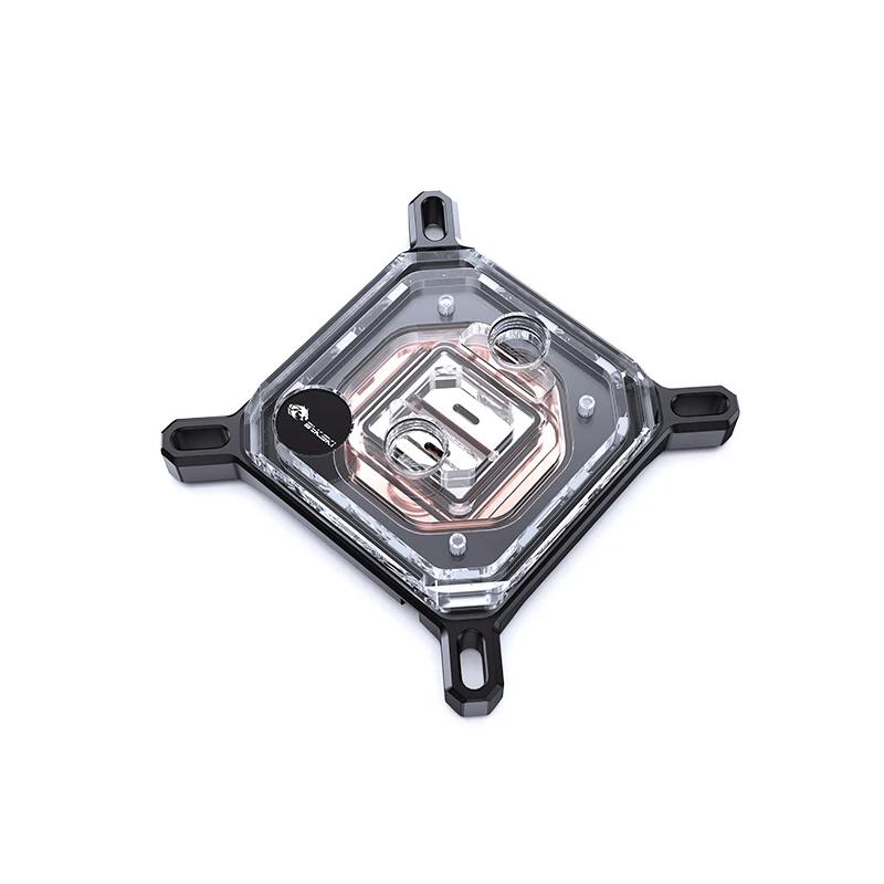 Bykski-cpu Water Cooling Head Cpu Water Block com 0.15 mm Waterway Intel Amd Platform All Metal Acrílico Pom Cpu-xpr-i M-v3 - Imagem 4