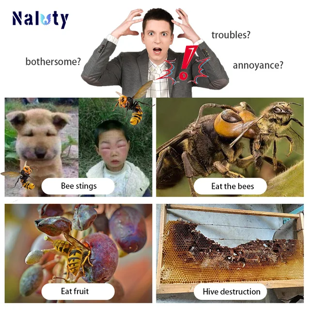 5-30 Darabos Újrafelhasználható Sárga Műanyag Méh Darázs Virág Alakú Repülõ Rovarok Tölcsér Csapda Kártevőirtó Gyilkos Otthon Kültér - Image 2