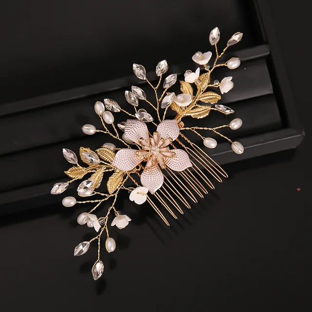 Pearl Flower Hairpin Comb 3
