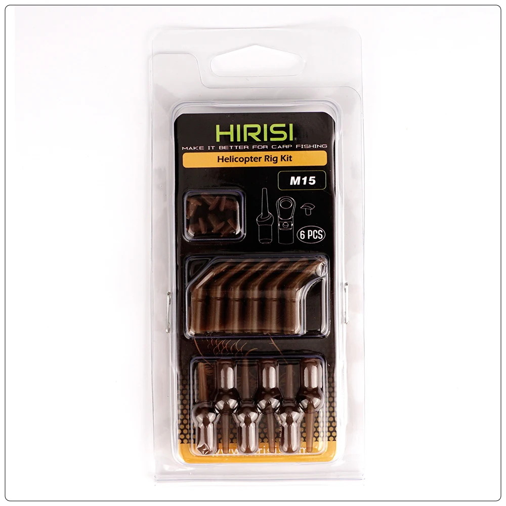 Hirisi 6set Karpfen Angeln Drop Off Run Ring Gummi Perlen Angeln Zubehör Für Karpfen Chod Hubschrauber Rigs Terminal Tackle – Detail 7