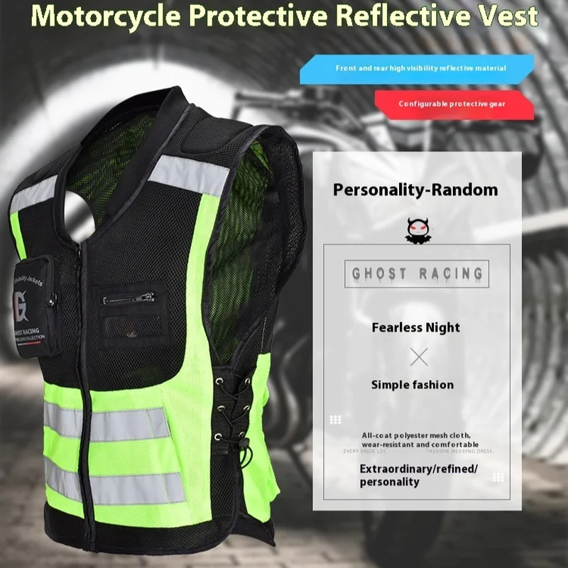 Devil Racing Manufacturer Direct Cruising Rally Suit Motorcycle Riding Vest Safety Protection Vest Reflective Safe Ri