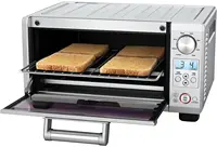 Electric Countertop Toaster Oven, Small Portable Oven, Brushed Stainless Steel 2