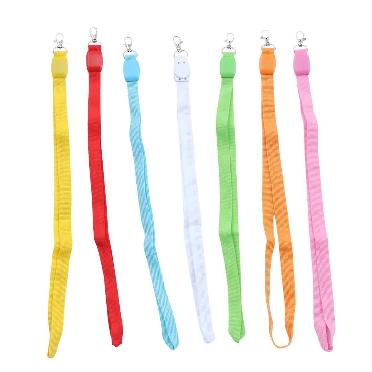 

7 Pcs Light up Lanyard Key LED Lanyards Rings Keychain Holder Keyring Neck Straps Student
