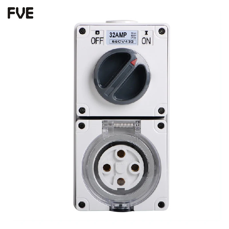 File Australian 32 Amp 5 pin 3 phase Socket Model file-australian-32-amp-5-pin-3-phase-socket-model