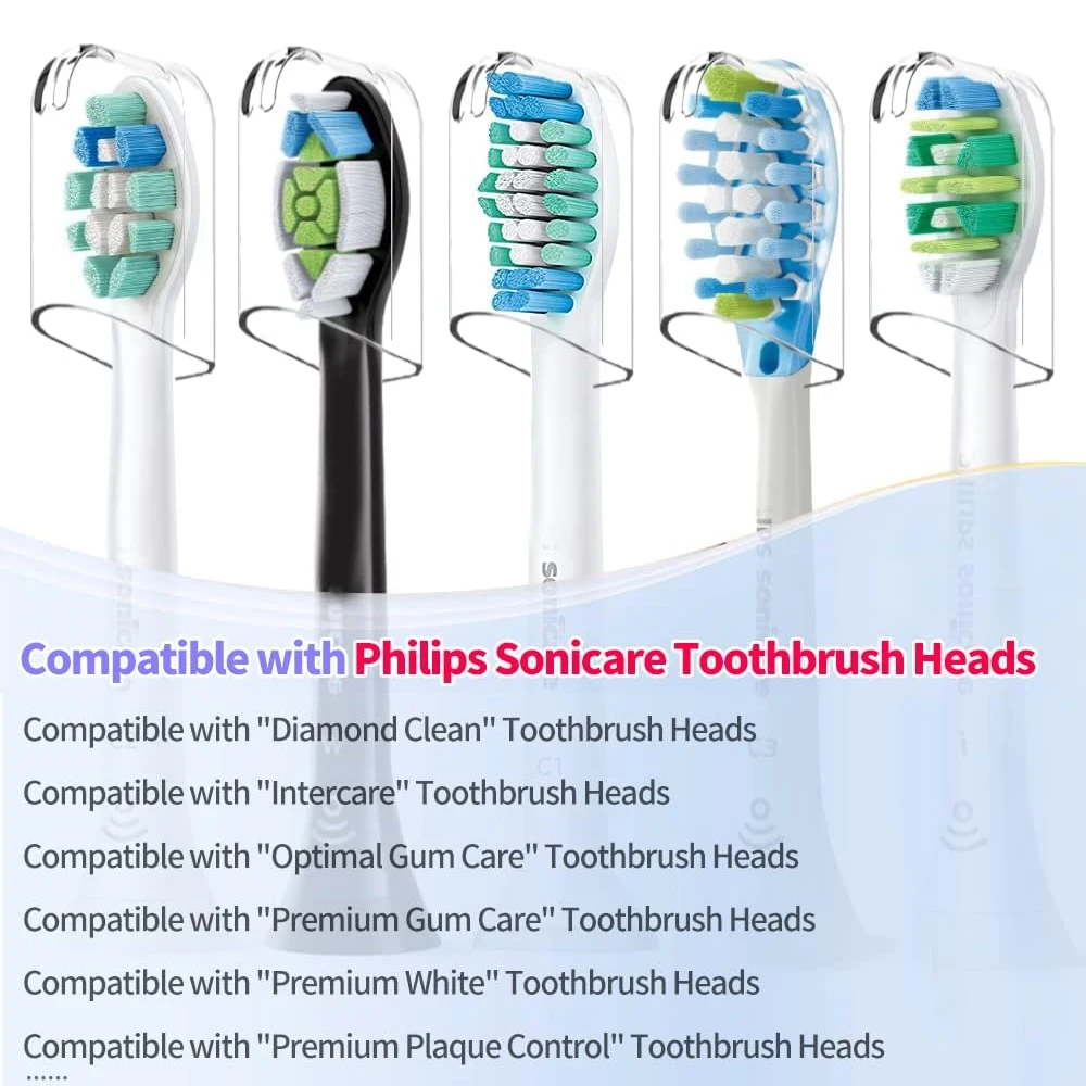 6 Pcs Toothbrush Head Covers Compatible with Philips Electric Toothbrush Heads, Toothbrushes Head Protector for Home and Travel