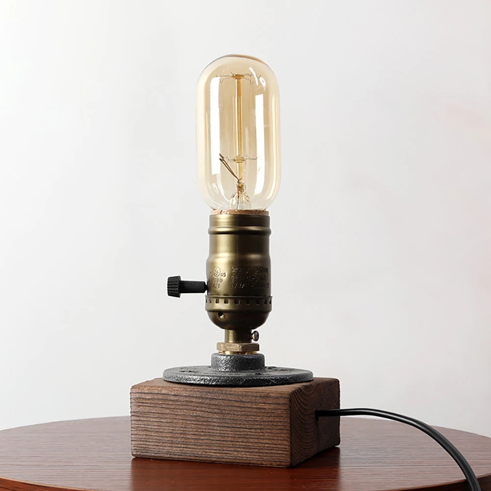 

Vintage Table Lamp, Industrial Dimmable Nightlight Steampunk Desk Lamp With E27 Lamp Holder for Bedroom Living Room Art Decor