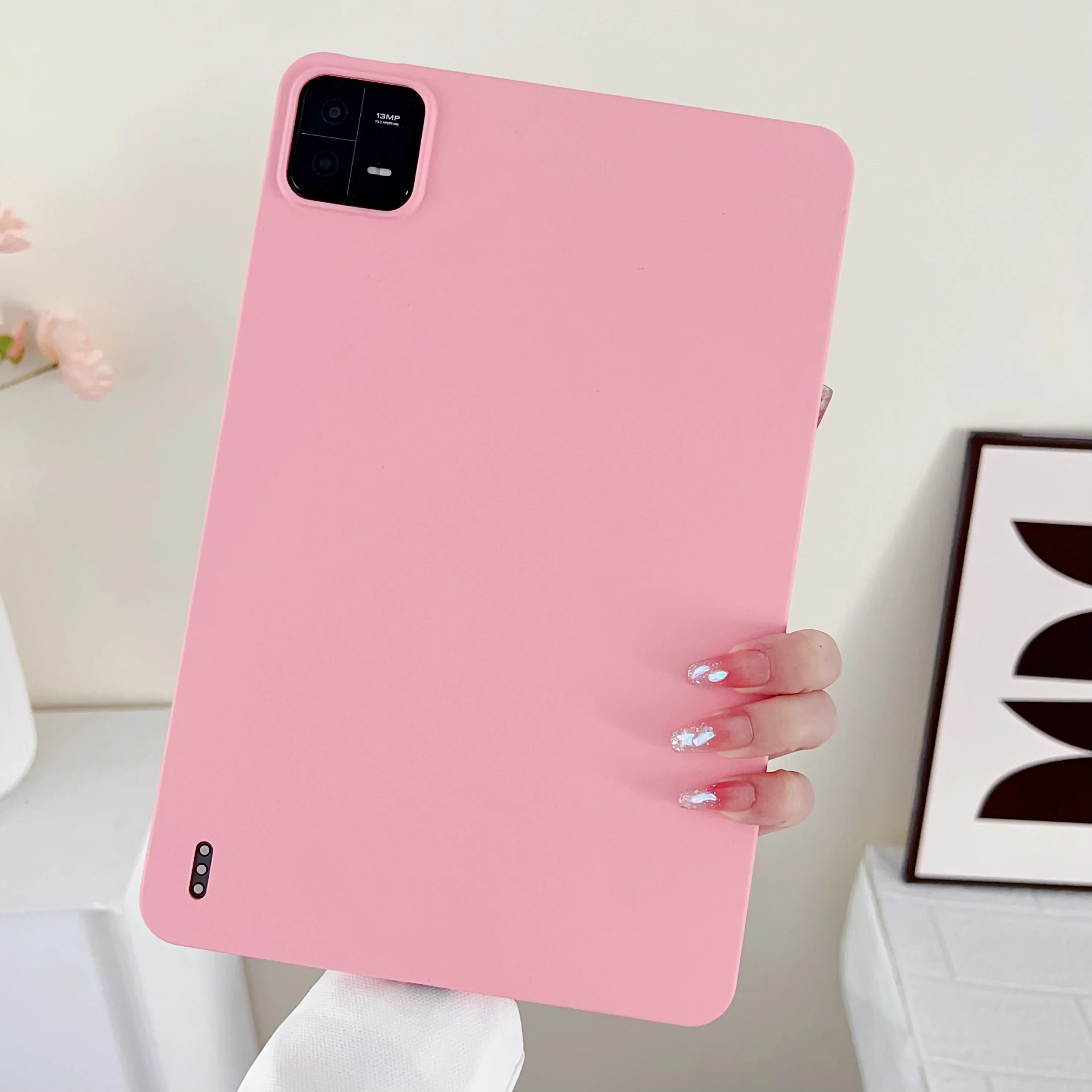 Soft Silicone Shockproof Back Cover for Tablets - Skin-Feel Design, Thin and Lightweight