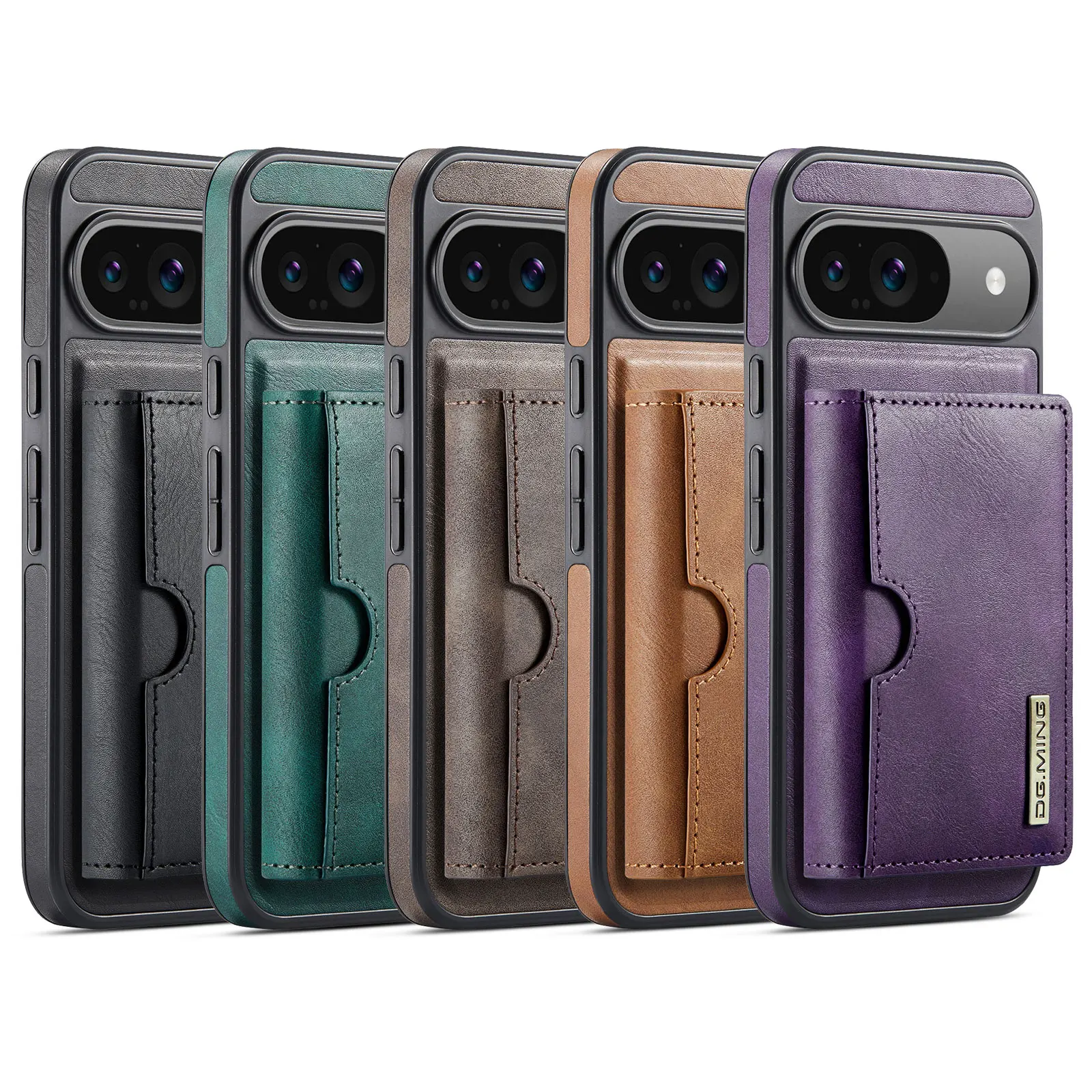 Premium RFID-Blocking Leather Wallet Case - 2-in-1 Detachable Magnetic Cover