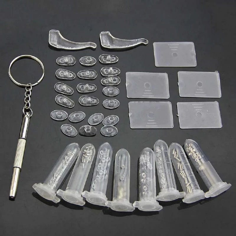 Hot New 1 Set Men Women Screws Nuts Nose Pad Optical Repair Tool Assorted Kit for Eyeglass Sun Glasses High Quality