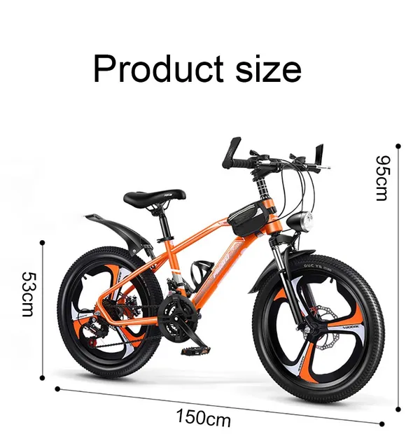 GOJLEX Bicicleta de montaña para niños, bicicleta de montaña juvenil de 20  y 24 pulgadas con frenos de disco duales, 7 velocidades ajustables para