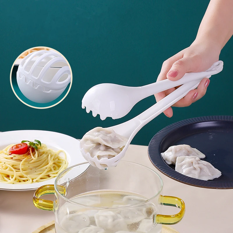Removable Long-Handled Pasta Clips 3 in 1 Bread Food Tongs Egg Beater Cake Cream Mixer Kitchen Utensil food tongs