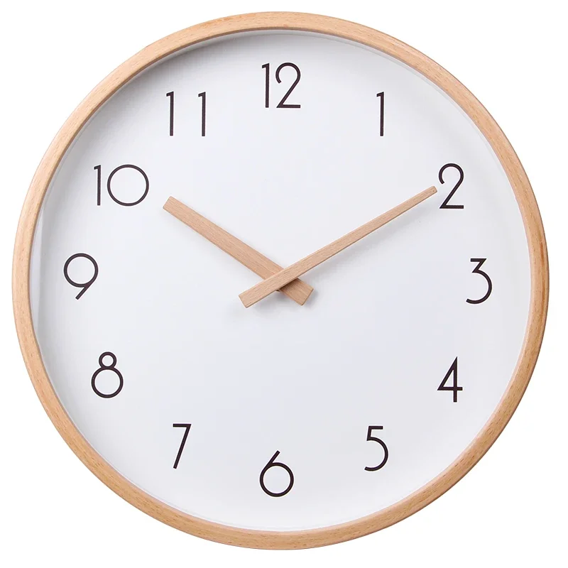 Round Wood Wall Clock E  
