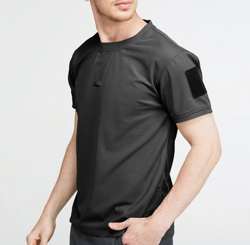 Tactical T-Shirts Men Sports Outdoor Military Tee Quick Dry Short Sleeve Shirt Hiking Army Soldier Mens Breathable Clothing