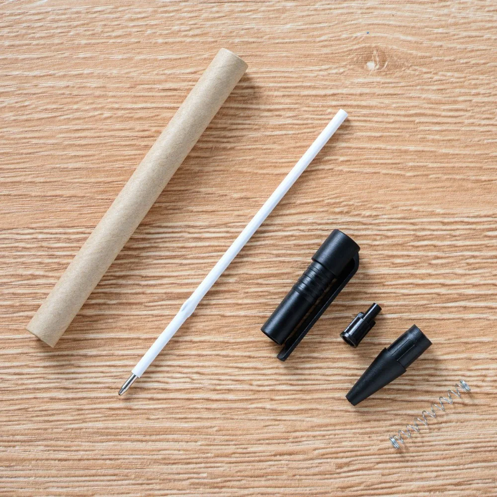 Eco-Friendly Recycled Paper Ballpoint Pens - Assorted Colors, Personalization Available (50/100 Pack)