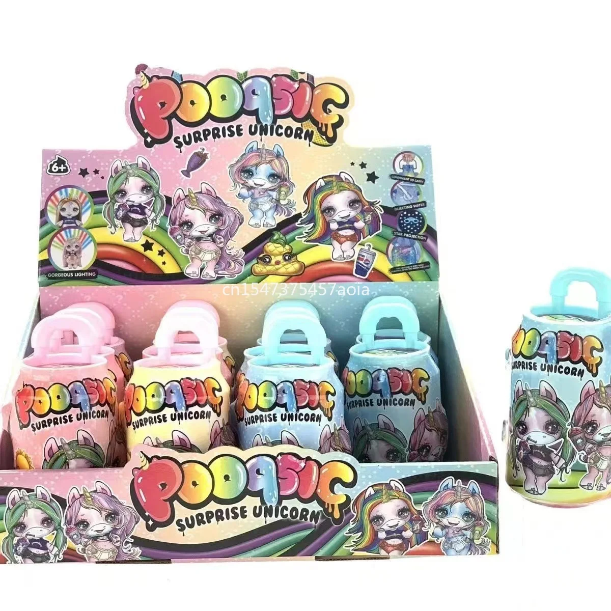 Poopsie slime toy party supplies, poosie unicorn slime plates and cups  16pcs, rainbow unicorn decor