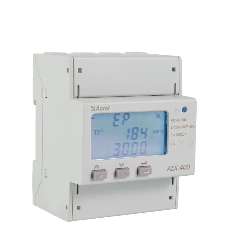 피크 플랫 밸리 다중 관세 전기 계량기, 3 상 딘 레일, AC 전력 모니터링, 3p4w 전자 에너지 계량기 