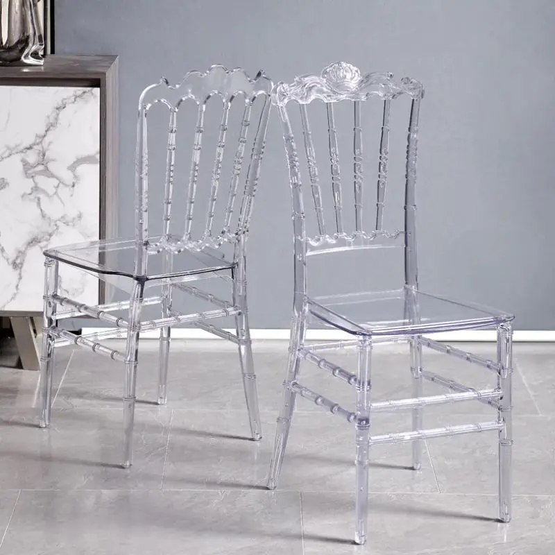 Hotel banquet Dining chairs restaurants Acrylic crystal chair outdoor events transparent plastic chair modern wedding Furnitures