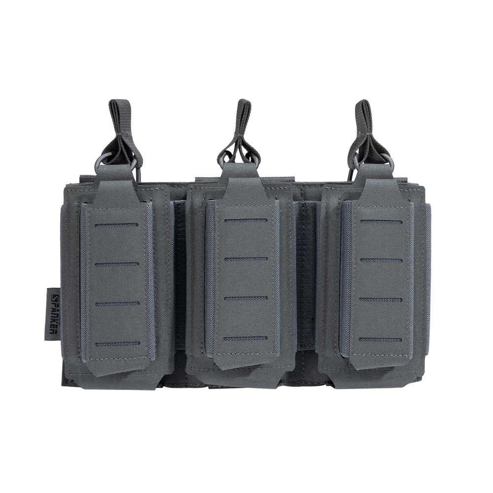 Triple Mag Pouch Open-Top Rifle Mag Pouches and Pistol Magazine Pouches for M4 M16 AK Molle Backpack Airsoft Gear