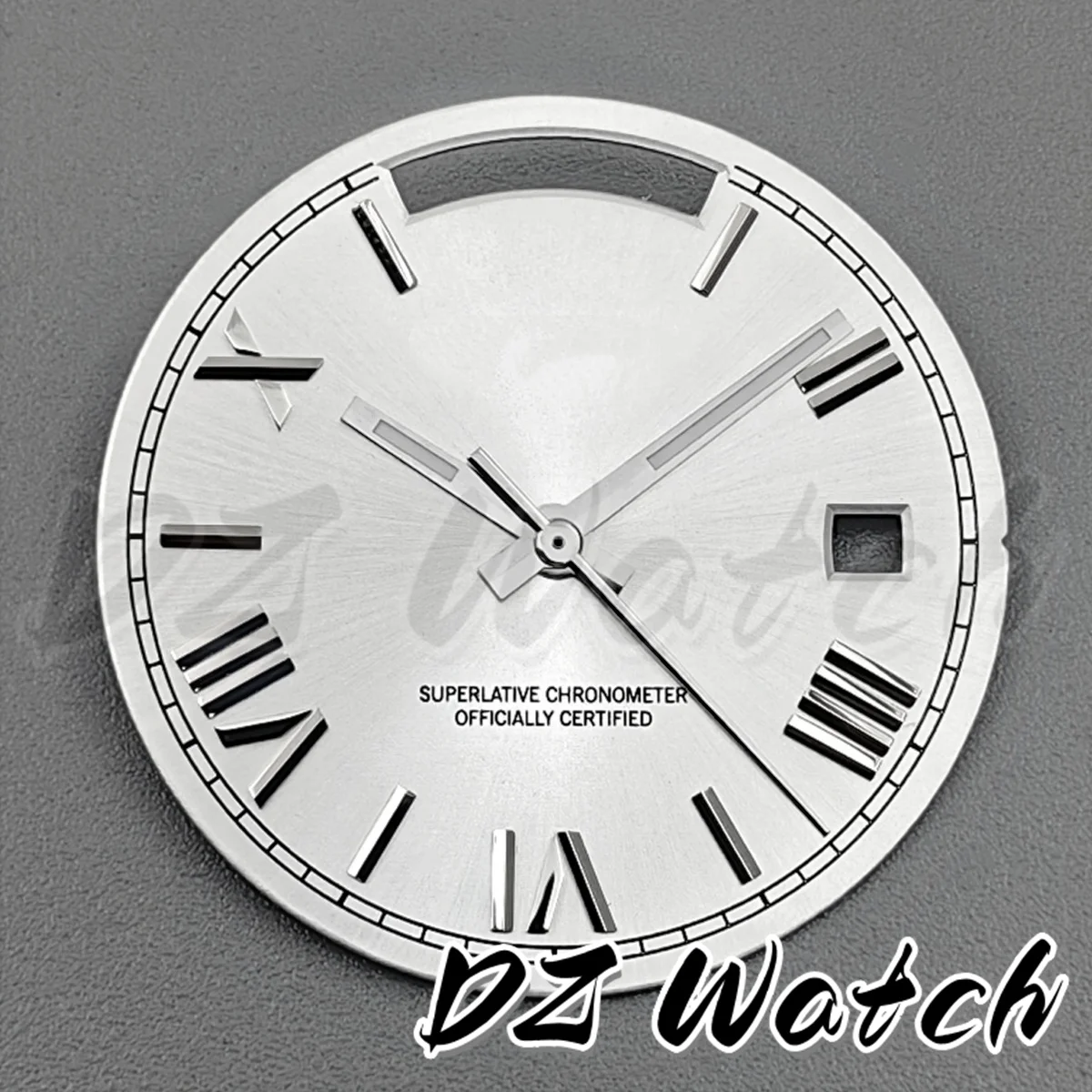 Sunberts 29MM Roman Edge Watch Dial with Dual Date Calendar and Hands for Automatic Movement Watches