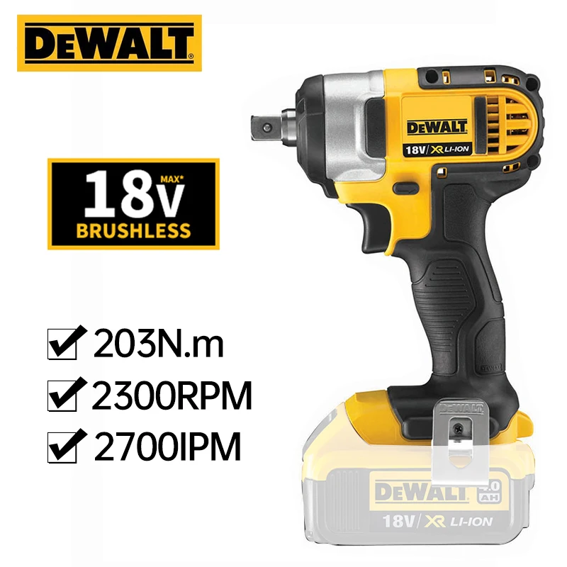 DEWALT 18V Cordless Impact Wrench DCF880 Brushless Rechargeable Electric Wrench Lithium Battery