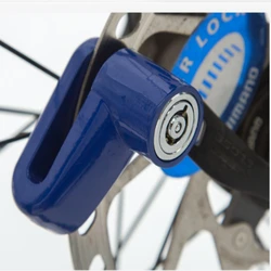 Premium Anti - Theft Disc Brake Lock with Steel Cable for Bikes and Motorcycles (Blue)