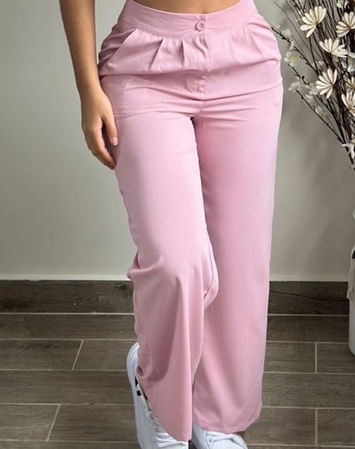 Sexy Elegant Crop Cami Top & Ruched Pocket Design Pants Set Womens Two Piece Sets Outfit New Fashion 2024 Summer Casual