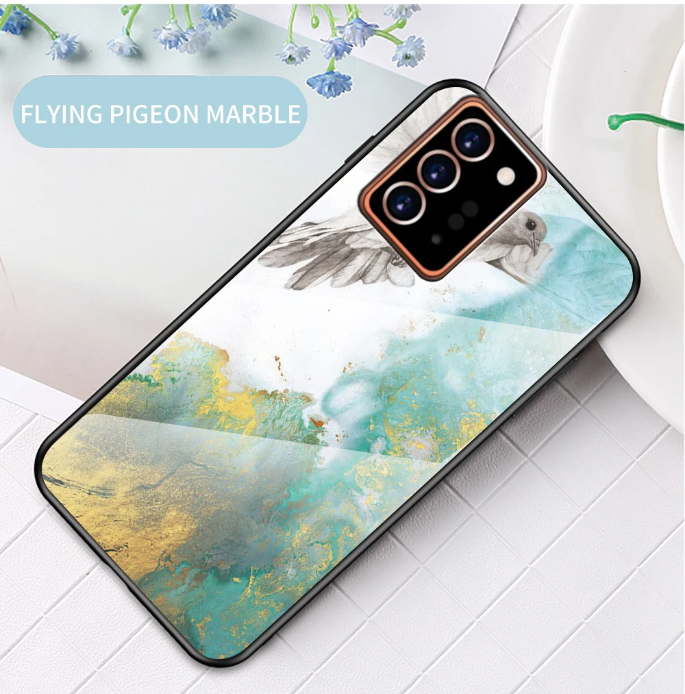 Note20 10 Lite ovitek DECLAREYAO iz trdega stekla Coque za Samsung Galaxy Note 20 Ultra 10 Plus ovitek, silikonski tanek temper_voghion.com