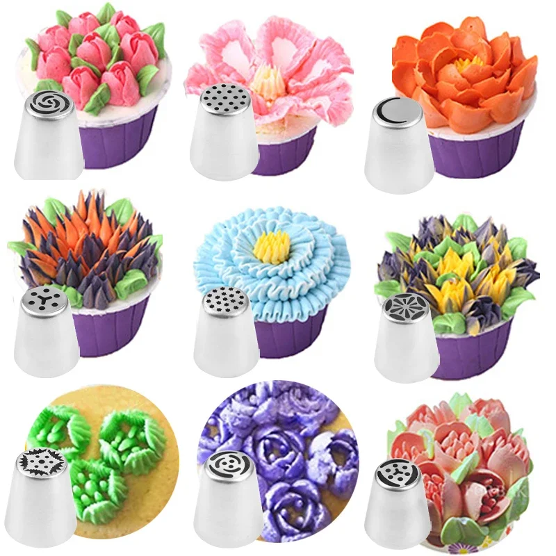 Floral Pastry Nozzles Set for Cake Decorating & Baking
