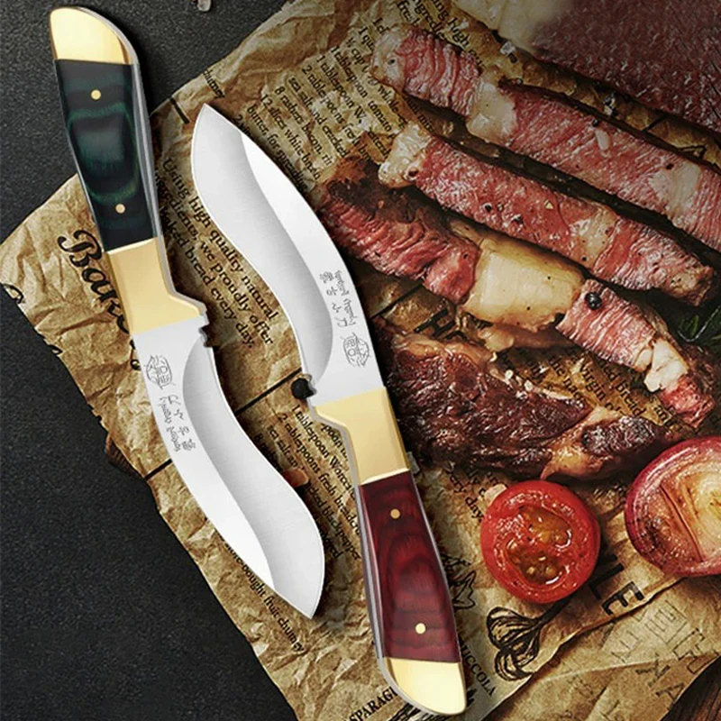 

Outdoor Small Machete Portable Camping Barbecue Cutting Knife Stainless Steel Tactical Survival Hunting Knife With Knife Sheath