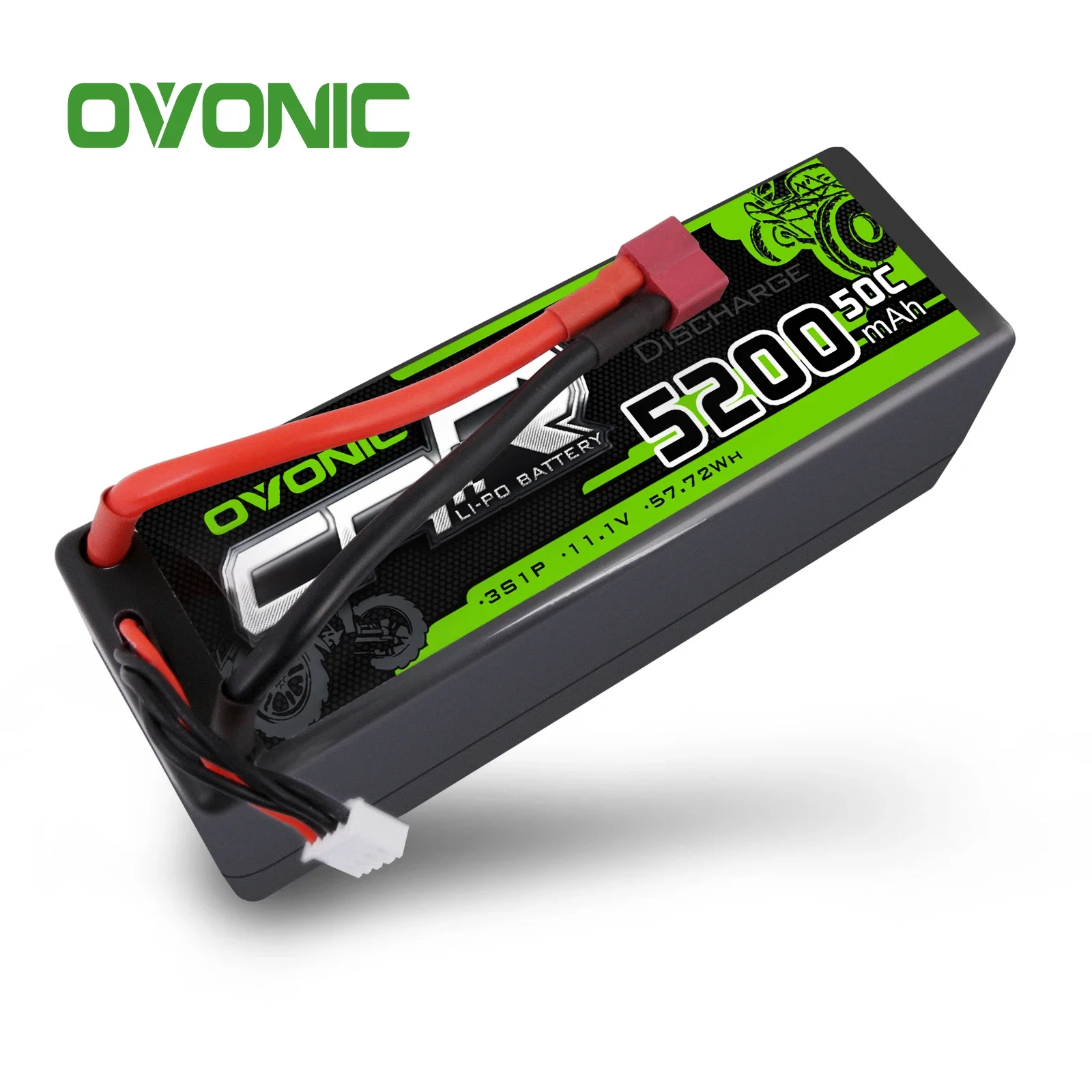 

Ovonic 5200mAh RC Lipo Battery 11.1V 50C 3S RC Battery with Deans Plug for RC Evader Boat Car Truck Truggy Buggy Tank Helicopter