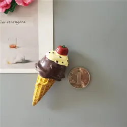 Charming 3D Resin Ice Cream Cone Refrigerator Magnet (Ice - cream Cherry)