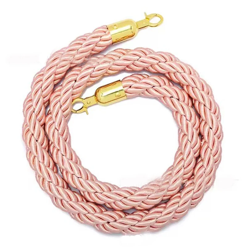 Twisted Lining Barrier Rope 1.5m Long KINJOIN Flannel Sling For Welcoming Queuing Columns Pole Fences Stands