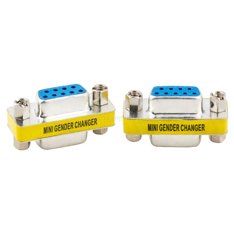 

1000piece DB9 9Pin Mini Gender Changer Adapter Male To Male Female To Female VGA Connector Serial Plug Computer Components