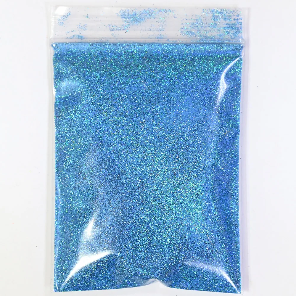 Laser Silver Holographic Chrome Nail Powder - Extra-Fine Glitter for Mirror Effect Nail Art, 50g