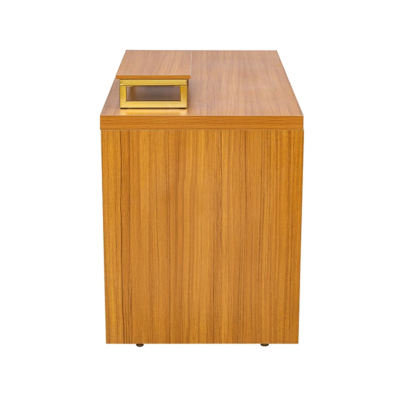 63"Modern Executive Desk ,Rustic Industrial Wooden Writing Desk,Study Desk with Monitor Stand,Rectangular Computer for Home