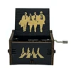 Creative Wooden Hand cranked Music Box Black Series Music Octave Box Movement Wooden Octave Box Music Box 2