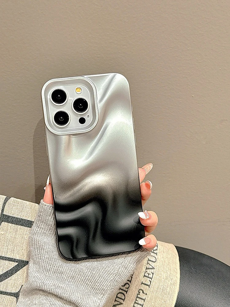 Stylish 3D Bump Wave Shiny Pink Shockproof Phone Case