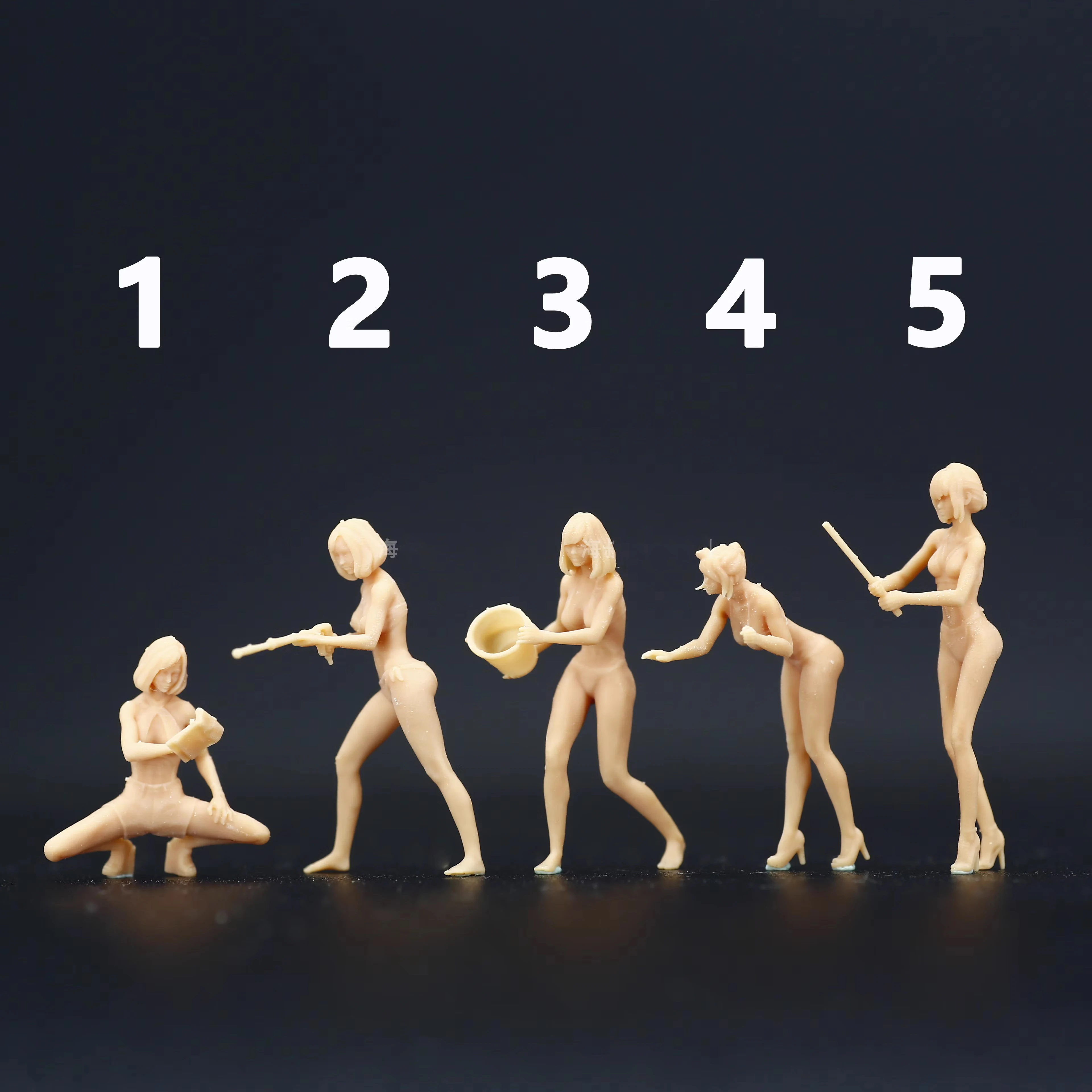 

1/64 Beauty Female Solider Doll Model 3D Print Decoration Handmade Miniature Figure for Car Sand Decoration Model Toys