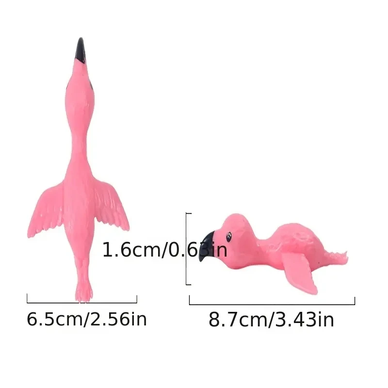 Catapult Launch Flamingo Fun and Tricky Slingshot Practice Flamingo Elastic Flying Finger Birds Sticky Toys Decompression flying toy stress relief toys childrens toys sticky toys