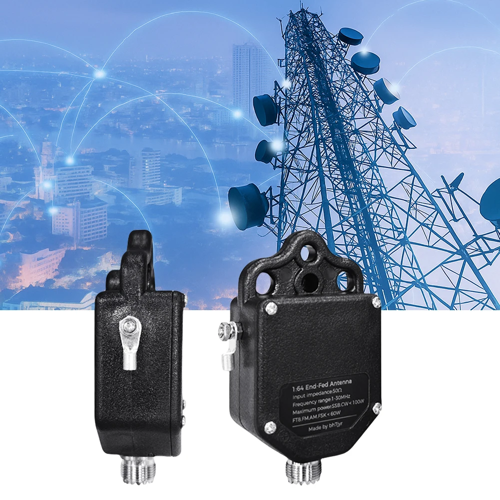 Portable HF End Fed Antenna 1MHz To 30MHz Half-Wave Radio Antenna 100W Power for Outdoor