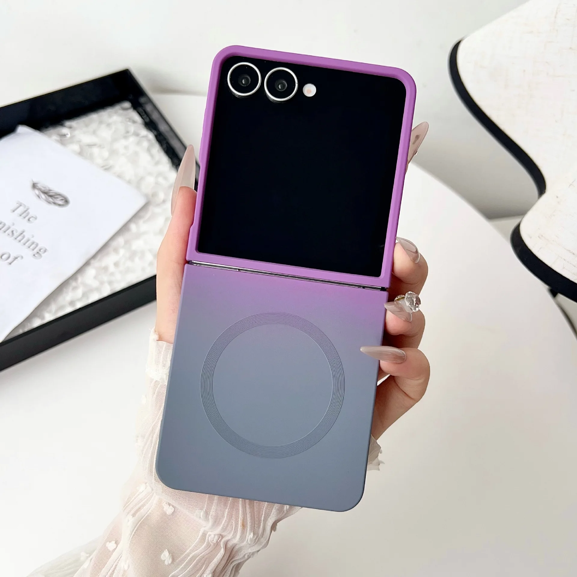 Gradient Color MagSafe Magnetic Phone Case - Soft Silicone Cover with Wireless Charging Capability