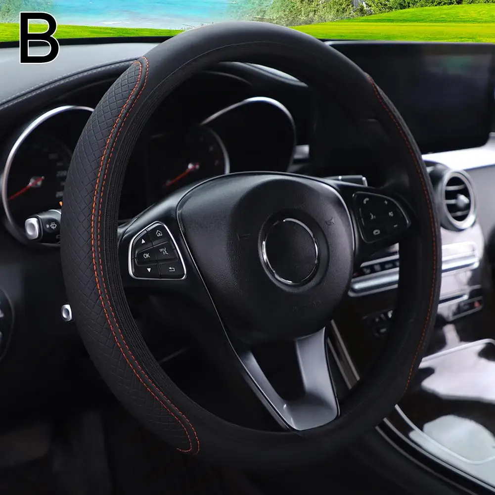 Coprivolante universale per auto in microfibra antiscivolo per volanti da 37-38 cm - immagine 5