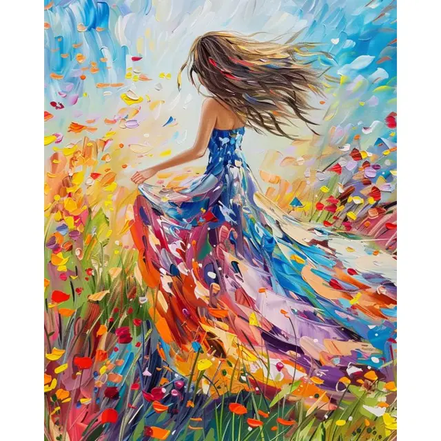 Gatyztoire 40x50cm peinture par numéros Kit de peinture à la main dessin filles image peinture numéros pour adultes peintures décoratives 1
