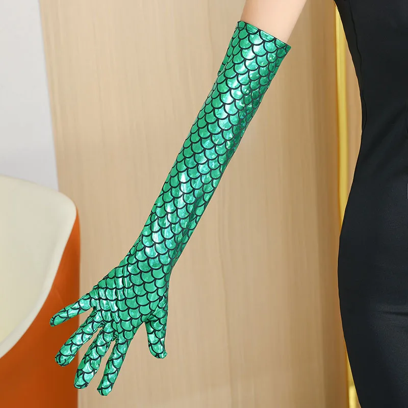 1 Paire De Gants Longs En Résille Sans Doigts, Sexy, Pour Filles, Punk, Goth Dance, En Maille, Mitaines De Fête En Club, Costume De Cosplay